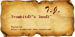 Trombitás Jenő névjegykártya